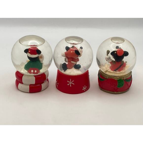 Disney Mickey Mouse Snow Globes (3) 2006 2007 2008 - 2 1/4" Tall - Picture 7 of 11